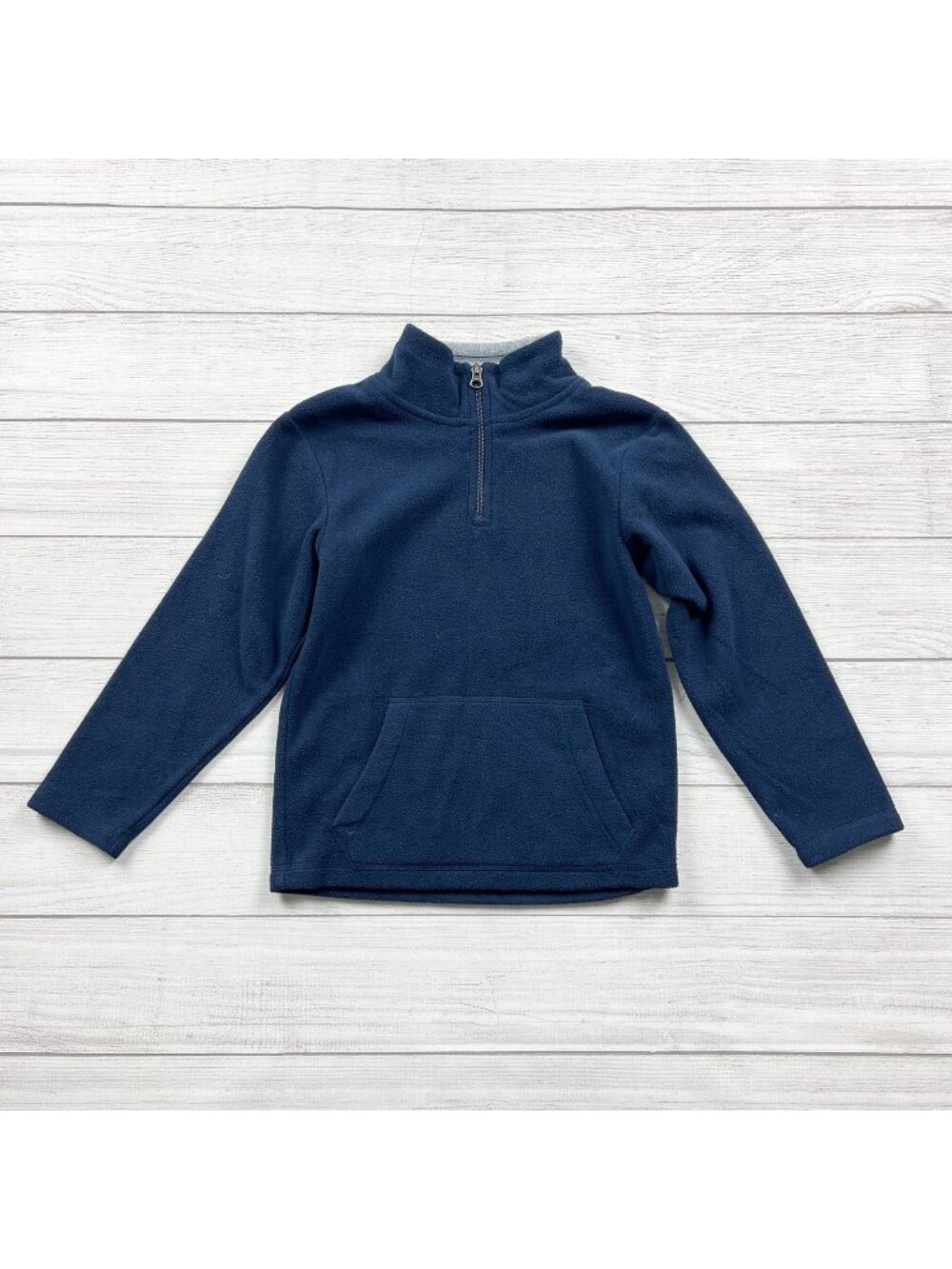 The Children’s Place Fleece Pullover Quarter Zip Sweater Kangaroo Pocket S 5-6